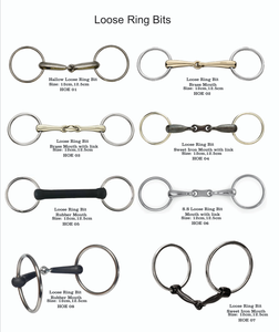 Bocado de Anillas Sueltas Premium para Equitación con Boquilla de Goma, Construcción de Latón Hueco y Hierro Dulce, Servicios OEM y ODM - Product Image 1