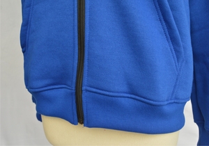 Hoodie court unisexe 450 grammes en polyester/coton, bleu, avec impression en relief, haute qualité, pour homme, bleu roi, molleton lourd 450 GSM - Product Image 3