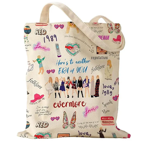 Bolsa de Lona Ecológica con Bolsillos con Cremallera, Impresión Personalizada, para Yoga, Playa, Compras, Viajes, Gimnasio y Uso Diario - Product Image 4