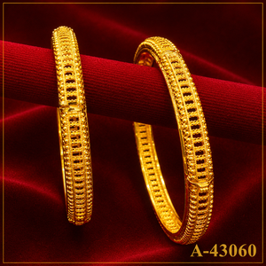 MOLL JEWELLERS Women's Luxury 24k Gold Plated Zinc Alloy Zircon Wide Kada <b>Bangles</b> Floral <b>Engraved</b> Design Trendy Third Party - Product Image 3