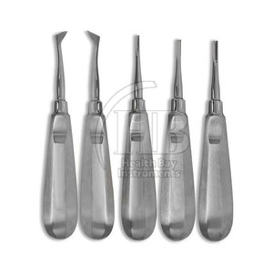Ensemble d'élévateurs dentaires manuels réutilisables en acier inoxydable à prix de gros pour usage clinique professionnel HEALTH BAY INSTRUMENTS - Product Image 3