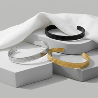Bracelet tendance en acier inoxydable avec inscription arabe exquise, bijou islamique minimaliste, cadeau