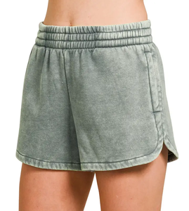 Shorts de mujer de algodón pesado con lavado ácido, estilo urbano, con logo personalizado, de secado rápido y transpirables, precio mayorista, ¡novedad! - Product Image 2