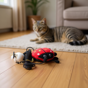 Yommy <b>Cat</b> <b>Toy</b> Ladybug 2m String For <b>Cats</b> Pet Playtime - Product Image 3