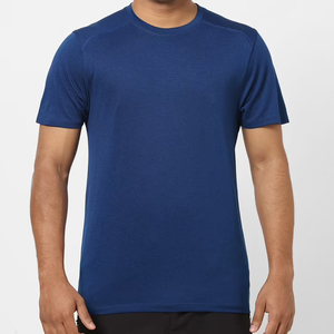 เสื้อยืดคอกลมแขนสั้นทรงปกติสำหรับผู้ชาย เนื้อผ้าเจอร์ซีย์ฝ้าย 100% ระบายอากาศได้ดี สวมใส่สบาย สไตล์ลำลองแนวสตรีท รักษ์โลก - Product Image 1
