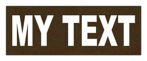 Parche Rectangular Personalizado con Corte Láser, Diseño Minimalista con Texto para Uniformes - Product Image 3