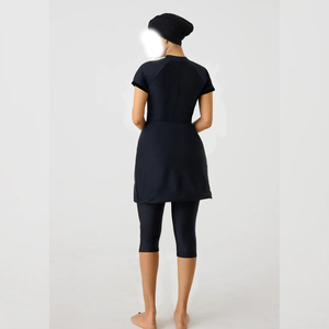 Maillot de bain musulman personnalisé pour femme, burkini modeste à couvrance intégrale, coupe haute, imprimé devant, ensemble 2 pièces, séchage rapide, élégant, islamique - Product Image 5