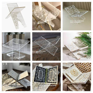 Premium Resin & Wood Quran Stand Luxury Islamic <b>Book</b> Holder for Prayer & Reading Perfect Eid Gift - Product Image 2