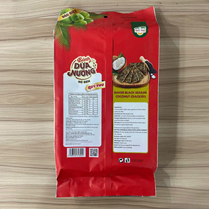 Meilleures ventes QUYTHU Crackers de noix de coco croustillants au sésame noir 225g, Snack croustillant au sésame et à la noix de coco, Prix compétitif, Vente en gros, Exportation - Product Image 2