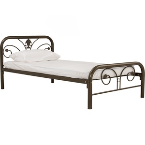 Base de Cama Individual Metálica Color Caqui Oscuro KD-1102, Estilo Antiguo, Estructura de Hierro, Muebles para Dormitorio - Product Image 1