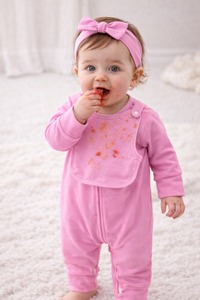 Mameluco Unisex Personalizable 100% Algodón para Bebé con Babero Desmontable, Ropa Suave y Transpirable para Recién Nacido, Uso Diario - Product Image 3