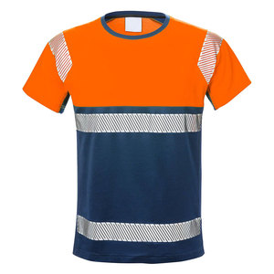 T-shirts de travail personnalisés à manches courtes pour hommes, vêtements de sécurité haute visibilité avec bandes réfléchissantes, t-shirts de sécurité - Product Image 5
