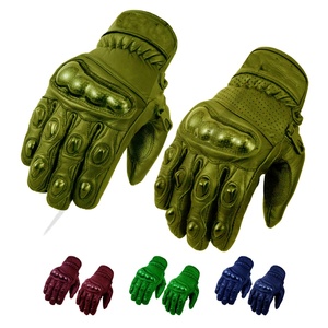 Gants de moto unisexes à demi-doigts en nylon courts, protection des jointures en carbone, imperméables, fermeture magnétique, respirants, hiver et été - Product Image 1