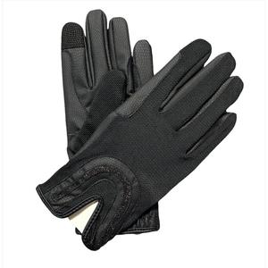 Custom Logo Color Breathable Equestrian Horse Riding Gloves Cycling Mesh Sarino <b>Synthetic</b> <b>Leather</b> Summer Unisex Slip-On Pull - Product Image 1