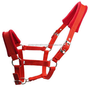 เชือกผูกคอสำหรับแข่งและเชือกจูงม้าไนลอนบุขนแกะสองชั้นใส่สบายเป็นพิเศษเชือกจูงม้าสามสีสดใส - Product Image 3