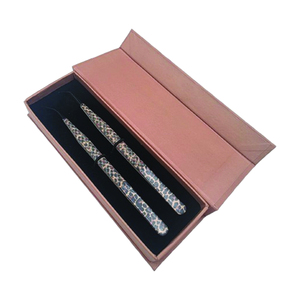 Kit de 2 pinces professionnelles pour extensions de cils, revêtement en papier Tiger, droites et courbées à 45 degrés, isolation, emballage personnalisé - Product Image 4