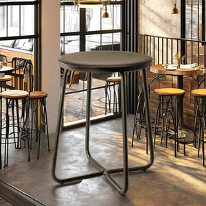 Europe Standard Industrial Velvet Pouffe <b>Stool</b> with Removable Cover Convertible Ottoman for Living Room Entry & School Use - Product Image 1