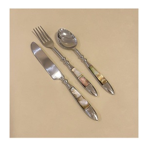 Couverts de qualité supérieure en nacre, ensemble de couverts en acier inoxydable 304, cuillère, fourchette, couteau, vaisselle élégante - Product Image 1