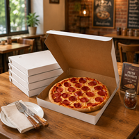 Conteneur alimentaire en papier kraft compostable, boîtes à pizza personnalisées imprimées, emballage durable, fournitures de restauration