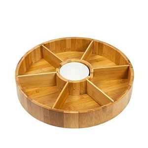Plateau de service rond en bois naturel, fait main, décoratif, pour restaurant, hôtel, café, usage domestique, vente en gros - Product Image 6