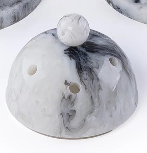 Luxury White Marble Resin <b>Bakhoor</b> Burner Mabkhara Arabic <b>Oud</b> Incense Burner Home Fragrance Decor - Product Image 3