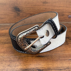 Cinturón de cuero de vaca de lujo de marca famosa para hombre con hebilla adornada extraíble hecho a mano de alta calidad cinturones de cuero de vaca genuino Natural - Product Image 5