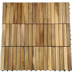 DIY interlocking acacia deckingTiles 300*300mm for interior - exterior home decor garden decor terrace decor back yard - Product Image 4