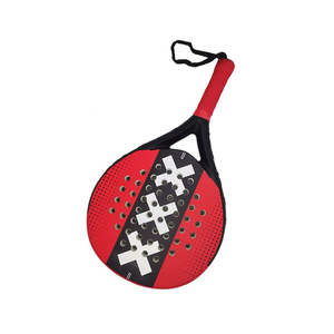 Raqueta de Pádel Redonda con Diseño de Rayas de Tres Cruces en Fibra de Carbono, Núcleo de Eva Suave - Product Image 2