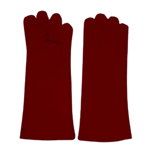 Gants de barbecue ignifuges robustes de haute qualité en cuir de vachette pleine fleur et pour le soudage - Vente en gros pour usage personnel - Product Image 4