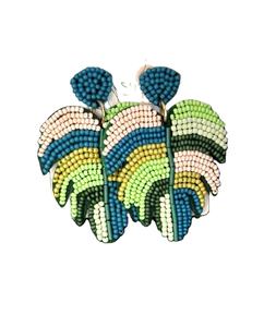 Fancy Trendy Handmade Watermelon Slices <b>Earrings</b> With Stylish Beaded Embroidery In Multicolor Design For <b>Top</b> Women And Girls - Product Image 6