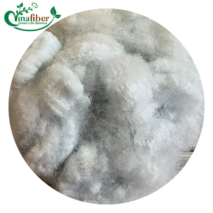 Vinafiber 20D SD blanc non siliconé recyclé fibres discontinues de polyester solide matelas Non tissé béton filature - Product Image 3