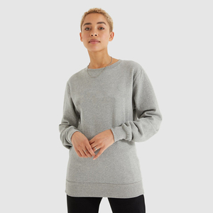 Sudadera extragrande de cuello redondo para mujer, manga larga, tejido sólido, largo, para otoño - Product Image 1
