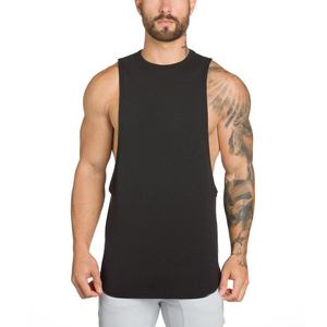 Nouveau design 2026 – Débardeurs en coton tricoté respirants sans manches pour le fitness, style urbain, couleur unie, 180g, col rond, grandes tailles, séchage rapide - Product Image 4
