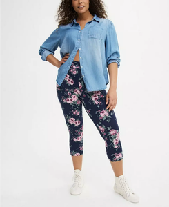 Custom Buttery Soft Printed Women's Capri <b>Leggings</b> <b>with</b> <b>Pockets</b> High Waisted Tummy Control Wrinkle-Resistant Streetwear Fashion - Product Image 2