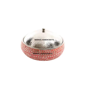 Juego de Cazuelas para Servir en Ramadán y Eid, con Decoración de Madreperla |   Olla Térmica Aislada de Acero Inoxidable |   Recipientes para Calentar Comida, Vajilla Artesanal G - Product Image 3