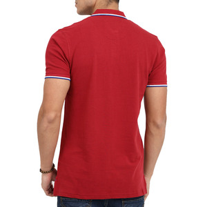 Contrast Trim Collar and Cuffs Cotton Mesh Made Polo T <b>Shirts</b> Casual Outerwear Supplier Short Sleeve Regular Fit Embroidery Polo - Product Image 3