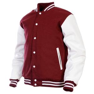 Men's College Wool <b>Winter</b> <b>Jacket</b> with Custom Logo Wholesale Plain Letterman <b>Jacket</b> Manufactured Direct Embroidery Decoration - Product Image 1