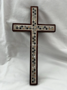 Incrustaciones de nácar hechas a mano de calidad est, Cruz religiosa de madera, colgante de pared, incrustaciones de hueso, Cruz Santa, hogar, oficina, tienda, Iglesia FWE - Product Image 3