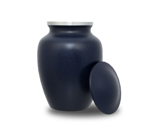 Modern Metal Cremation Urn with Gold Accent Lid for Human Ashes <b>Memorial</b> Funeral ashes urn home decor - Product Image 2