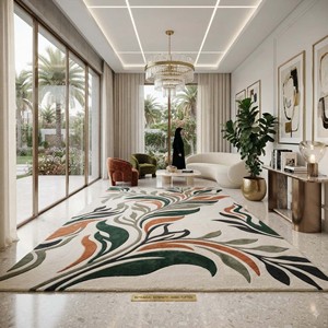 Modern Abstract Floral Area Rug Custom Printed Botanical Carpet Living Room Bedroom Home Decors Soft Washable Non <b>Slip</b> Floor <b>Mat</b> - Product Image 5