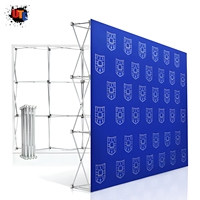 Affichage d'exposition pop-up grand format 1440 dpi avec logo personnalisé en couleur pour stand de salon professionnel