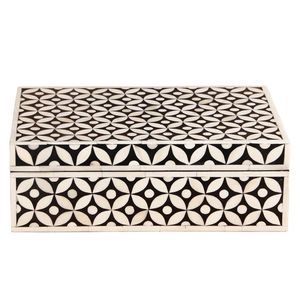 Caja de Diseño con Incrustaciones de Hueso, Contenedor de Almacenamiento Hecho a Mano Contemporáneo, Organizador de Joyas con Patrón Decorativo Artístico, Elegante y Lujoso - Product Image 3