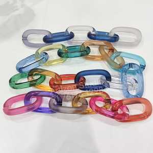 Colorful <b>Resin</b> Chain Links Art Sculpture Handmade Blue Gradient Customized Home Decoration Fashion Wall Hanging Ornament Artizon - Product Image 1