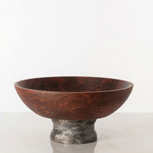 Jarrón de Madera Premium con Base y Acabado Rústico, Hecho a Mano en Terracota, para Frutas, Ensaladas, Bocadillos, Decoración Elegante para el Hogar - Product Image 2