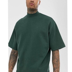 New Arrival Wholesale 100% Cotton t Shirts <b>Turtle</b> <b>Neck</b> Organic Streetwear Vintage Blank Premium Cotton Shirts Custom Logo OEM - Product Image 1