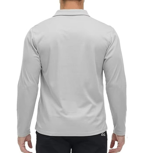 High Quality Men's New High Quality Long Sleeves Mens Polo <b>Shirt</b> Stand-up <b>Collar</b> Solid <b>T</b>-<b>shirt</b> Long Sleeves OEM Men Polo <b>Shirts</b> - Product Image 6