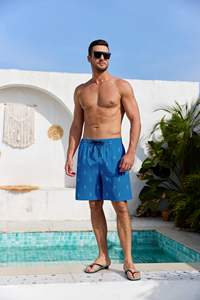 Pantalones cortos de hombre con estampado de palmeras, cintura elástica con cordón, para verano, playa, vacaciones, tropicales, coloridos, camisa superior para hombre, verano - Product Image 4