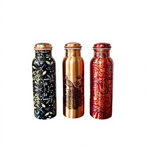 Bouchon de bouteille d'eau léger 100 % cuivre écologique B S International, compatible lave-vaisselle, avec infuseur à thé et poignée personnalisée - Product Image 4