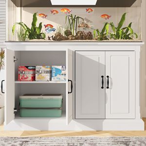 Supporto per Acquario Resistente da 55-75 Galloni con Presa di Corrente e 4 Armadietti per Rettili e Tartarughe - Accessorio per Acquario - Product Image 4