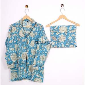 Conjunto de Pijamas Largos de Invierno de Algodón Orgánico de Lujo Personalizados para Mujer, Ropa de Dormir con Camisa de Manga Larga y Pantalones - Product Image 3